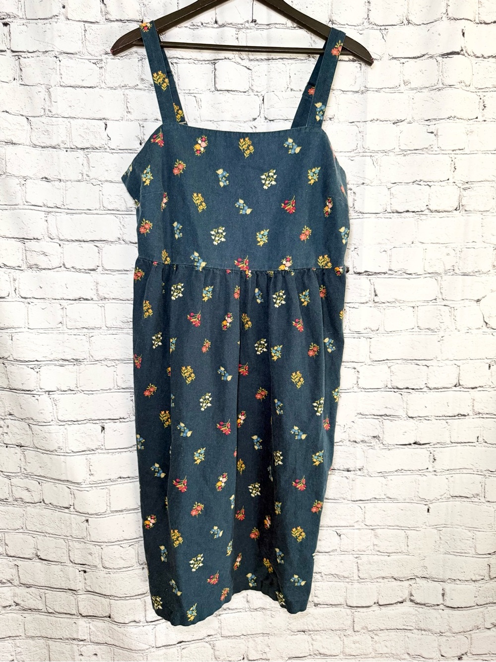 Sonoma. Blue floral dress. Size L